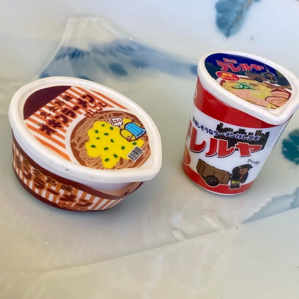 NEW Miniatures Ramen Noodles Eraser Set Two
